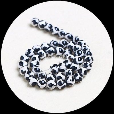 DIY Schmuckherstellung Essential Mehrfarbige Tibatan Achat Perlen Drei Augen Dzi Loose Perlenstränge mit polierten Technik