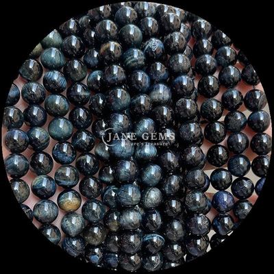 Edelstein Runde Form Perle Blaues Tiger Auge Locker Perlenstränge für DIY Schmuck und Geschenke