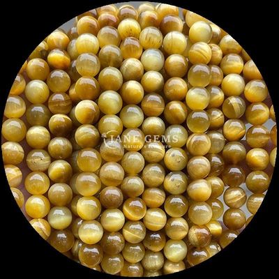 DIY Schmuck essenzielle Edelsteine Perlen 8mm Runde Form Tiger Auge Locker Perlen Stränge