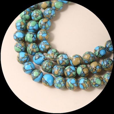 Natürliche Edelsteinperlen in verschiedenen Farben, DIY Schmuck Türkisperlen