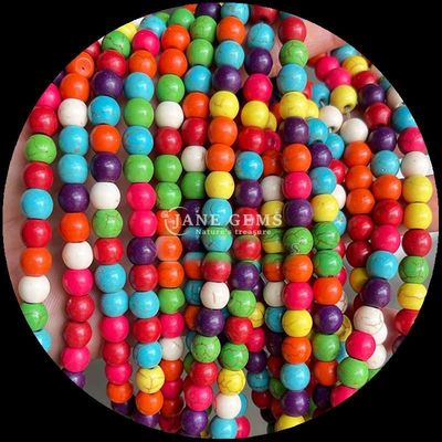 Natürliche Edelsteinperlen in verschiedenen Farben, DIY Schmuck Türkisperlen