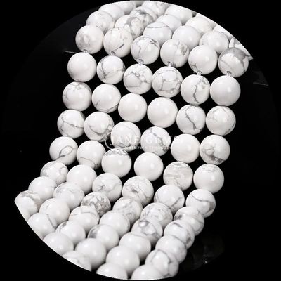 Mehrfarbiger rund geschnittener Edelstein verschiedene Arten Howlite afrikanische Türkis Perlen für DIY Schmuck