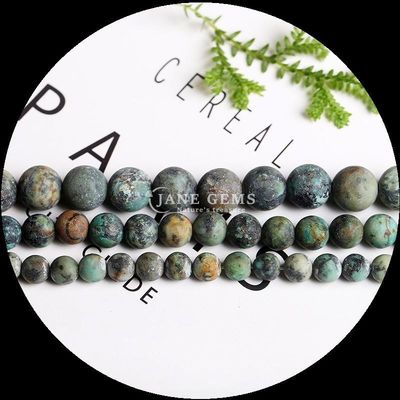 Mehrfarbiger rund geschnittener Edelstein verschiedene Arten Howlite afrikanische Türkis Perlen für DIY Schmuck
