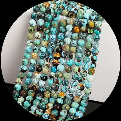 Natürliche runde Form verschiedene Arten Türkis-Perlen Stränge für DIY Geschenk Schmuck Halsketten
