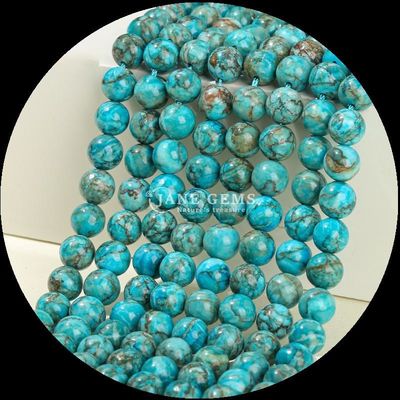 Natürliche runde Form verschiedene Arten Türkis-Perlen Stränge für DIY Geschenk Schmuck Halsketten