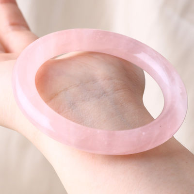 Natürlicher Kristall Polster Stein Rosa Rose Quarz Armband Kristall Schmuck zum Geburtstagsgeschenk
