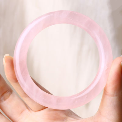 Natürlicher Kristall Polster Stein Rosa Rose Quarz Armband Kristall Schmuck zum Geburtstagsgeschenk