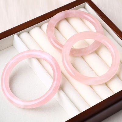 Natürlicher Kristall Polster Stein Rosa Rose Quarz Armband Kristall Schmuck zum Geburtstagsgeschenk
