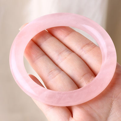 Natürlicher Kristall Polster Stein Rosa Rose Quarz Armband Kristall Schmuck zum Geburtstagsgeschenk
