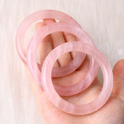Natürlicher Kristall Polster Stein Rosa Rose Quarz Armband Kristall Schmuck zum Geburtstagsgeschenk