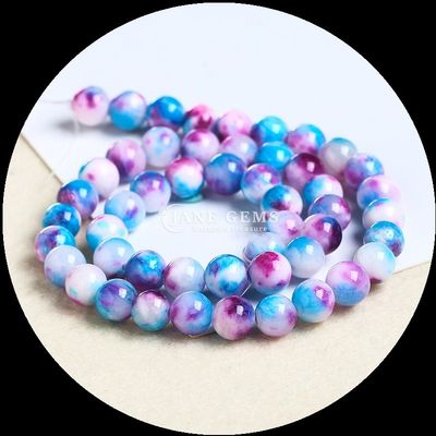 Edelsteine Perlen rund geschnitten geeignet für Armbänder verschiedene Farben Jade-Perlen, um Ihrem Stil einen Hauch von Eleganz zu verleihen