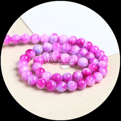 Edelsteine Perlen rund geschnitten geeignet für Armbänder verschiedene Farben Jade-Perlen, um Ihrem Stil einen Hauch von Eleganz zu verleihen
