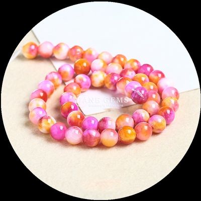 Edelsteine Perlen rund geschnitten geeignet für Armbänder verschiedene Farben Jade-Perlen, um Ihrem Stil einen Hauch von Eleganz zu verleihen