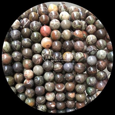 Runde Form Edelsteine Perlen verschiedene Farben Holzmuster Locker Perlenstränge perfekt für Schmuck Herstellung 8mm Perlengröße