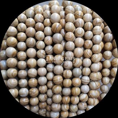 Runde Form Edelsteine Perlen verschiedene Farben Holzmuster Locker Perlenstränge perfekt für Schmuck Herstellung 8mm Perlengröße