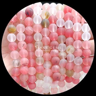 Mehrfarbige Edelsteinperlen 8 mm Verschiedene gefrorene lose runde Perlenstränge für Armbänder und Halskette