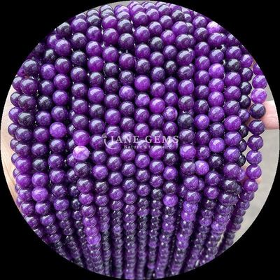 Edelsteinperlen in runden Formen und mehreren Farben Verschiedene Chalzedonische lose Perlenstränge perfekt für DIY-Schmuck