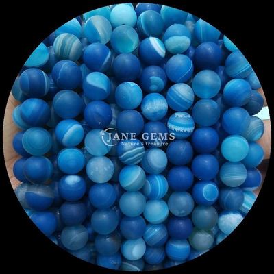 Natürlicher Edelstein Verschiedene Banden Agat Frosted Round Agat Loose Bead Strands Die perfekte Ergänzung zu Ihrer Halskette Kollektion
