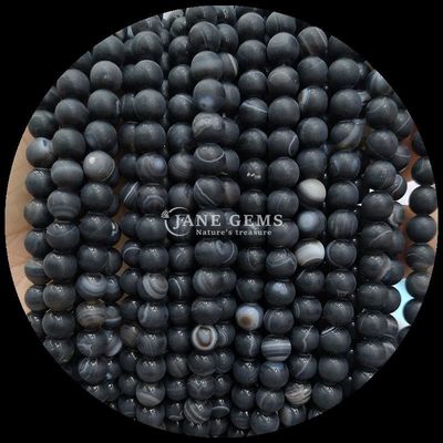 Natürlicher Edelstein Verschiedene Banden Agat Frosted Round Agat Loose Bead Strands Die perfekte Ergänzung zu Ihrer Halskette Kollektion