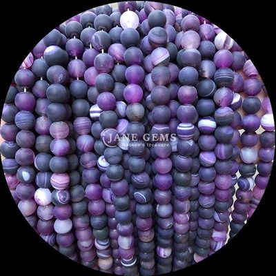 8 mm Naturgemäste Perlen Edelsteine Perlen Verschiedene Banden Agat Frosted Loose Perlen Stränge für handgefertigte Perlen Accessoires