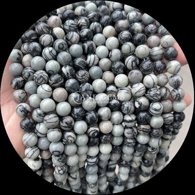 Runde Form Edelsteine Perlen Natürlicher Edelstein Perlen Polster Rhodonit Locker Perlenstränge für exquisite Schmuckkollektionen