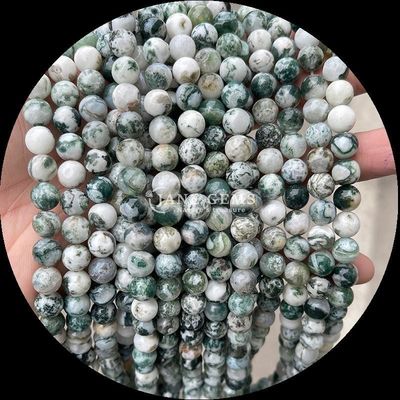 Rundgeschnittene Edelsteine Perle Gold Sandstein Moos Achat Tourmalin Verschiedene Kristallheilung Locker Perlenstränge Die ultimative DIY Schmuck machen unerlässlich