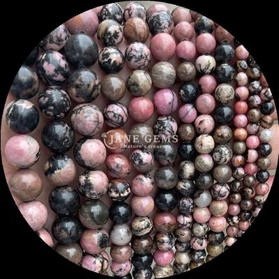 Edelstein Runde Form Howlit Rohdonit Kristallstein Verschiedene Heilsteintypen für DIY Schmuck