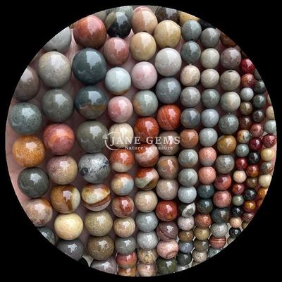 Edelsteine Perle Runde Form 8mm Natürliche für B2B Edelsteingeber Verschiedene Kristallheilungsteine Zebra Jaspis Amazonit und mehr für DIY