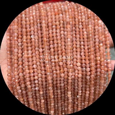 Natürliche Edelsteine Perlen rund geschnitten Facetten Kristall Heilung Mini-Edelsteine Moos Achat Schneeflocken Obsidian Verschiedene lose Perlen Stränge ideal für handgefertigte Accessoires