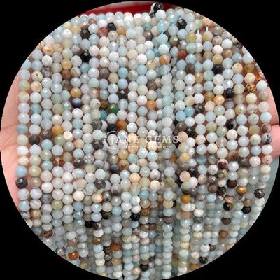 Runde Form Mehrfarbige Edelsteinperlen Naturkristall Heilung Rose Quarz, Lapis Lazuli Faceted Loose Bead Strands für DIY Schmuck
